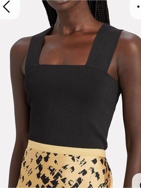 A.L.C. Black Ribbed Knit Top